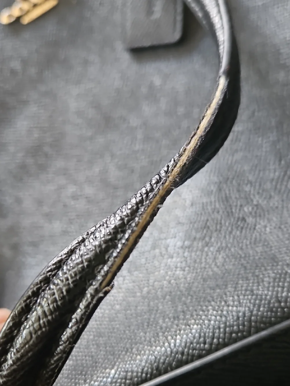 Coach Black Leather Shoulder Bag with Gold Accents - Picture 4 of 7
